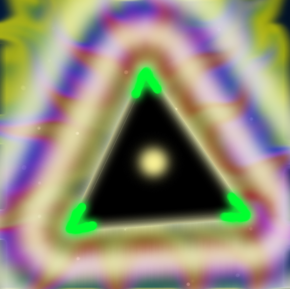 Black triangle ufo vortex